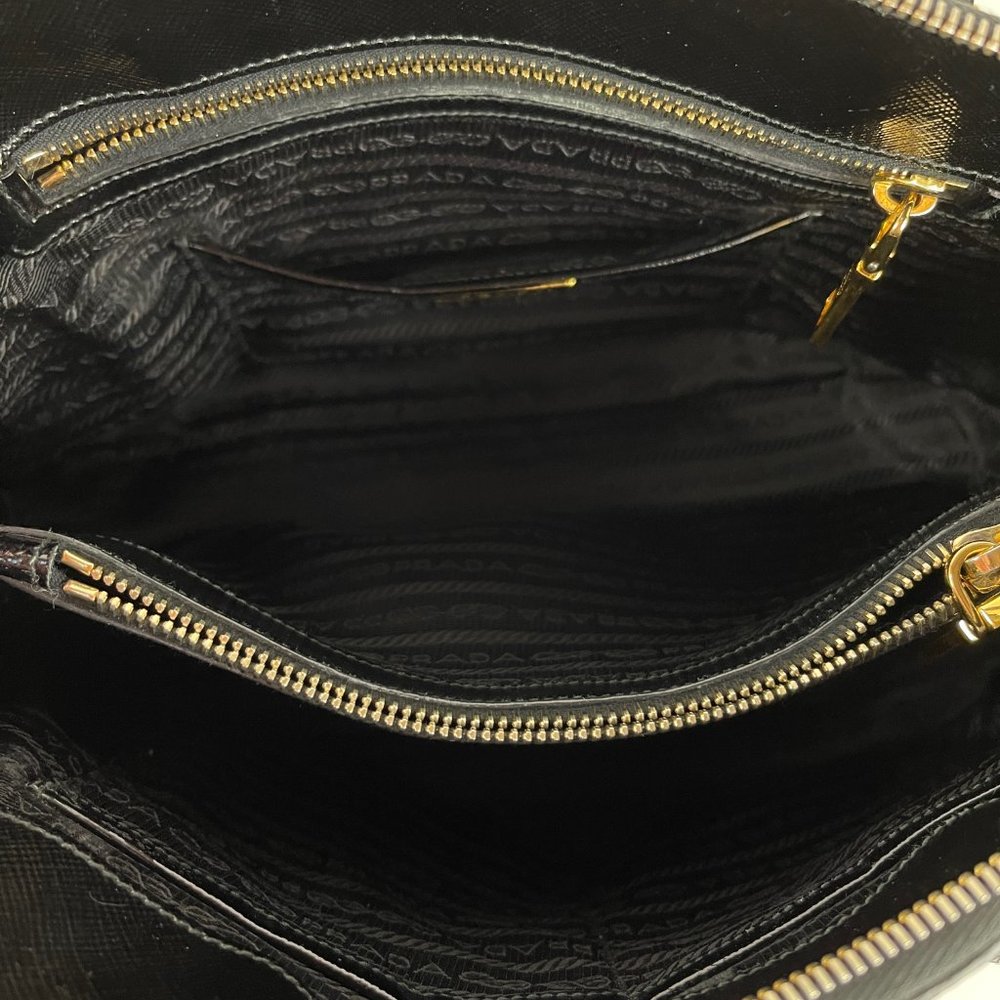 Prada Luxurious Black Leather Satchel - Picture 12 of 12